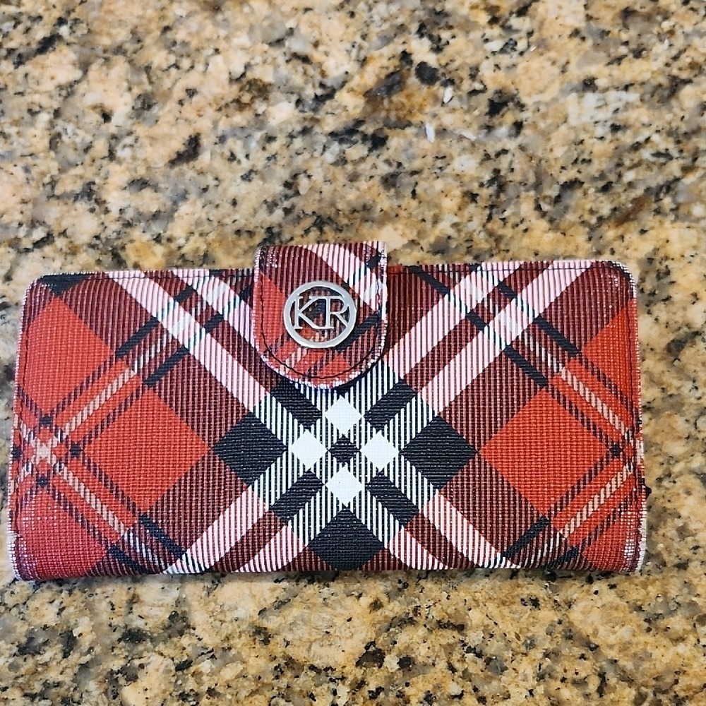 Kim Rogers Red and Black Plaid Wallet